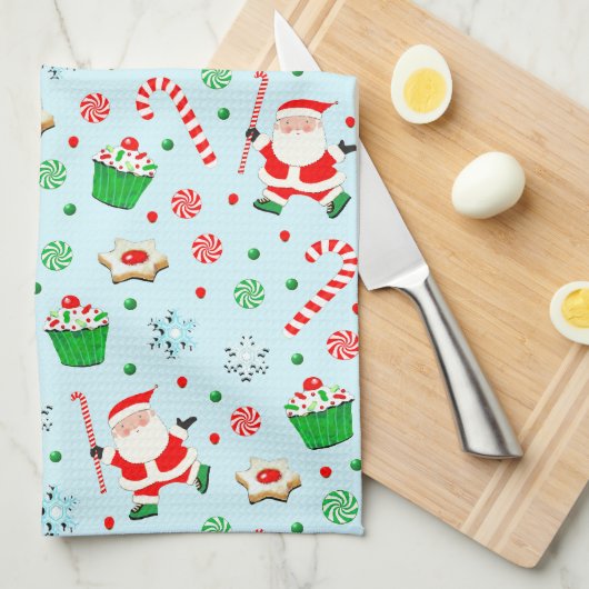 Veldhockey Kerstvakantie Theedoek (Quarter Fold)