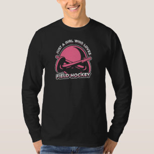 Veldhockey komt alleen overeen met een meisje dat t-shirt
