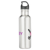 Veldhockey Love Water Bottle Waterfles (Achterkant)