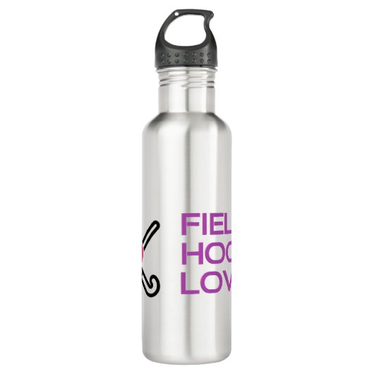 Veldhockey Love Water Bottle Waterfles (Voorkant)