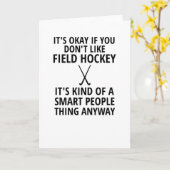 Veldhockey Lover geeft fieldhockey afspeelcoach Kaart (Gele Bloem)