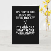 Veldhockey Lover geeft fieldhockey afspeelcoach Kaart (Gele Bloem)