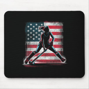 Veldhockey meisje VS Verenigde Staten van Amerika Muismat