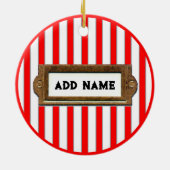 Veldhockey met kerstcadeaus keramisch ornament (Achterkant)