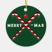 Veldhockey met kerstcadeaus keramisch ornament (Voorkant)