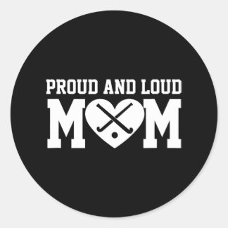 Veldhockey Moeder Veldhockey Trots & Loud Moeder Ronde Sticker