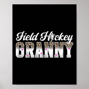 Veldhockey oma van een veldhockey speelster oma poster