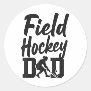 Veldhockey Papa Veldhockey Papa _2 Ronde Sticker
