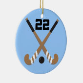 Veldhockey Player Uniform Number 22 Cadeaunummer Keramisch Ornament (Rechts)