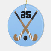 Veldhockey Player Uniform Number 25 Cadeaunummer Keramisch Ornament (Links)