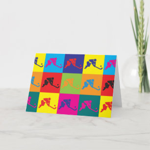 Veldhockey Pop Art Kaart