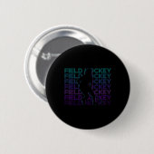 Veldhockey Retro  Ronde Button 5,7 Cm (Voorkant /achterkant)