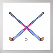 Veldhockey-teken Poster (Voorkant)