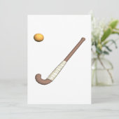 Veldhockey-toets & Ball Kaart (Staand voorkant)