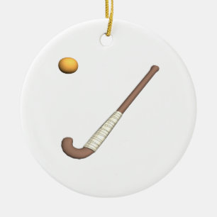 Veldhockey-toets & Ball Keramisch Ornament