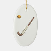 Veldhockey-toets & Ball Keramisch Ornament (Rechts)