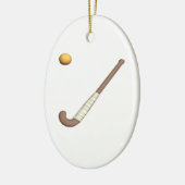 Veldhockey-toets & Ball Keramisch Ornament (Links)