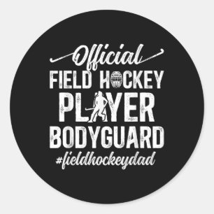 Veldhockey vader grappige vader van een veldhockey ronde sticker