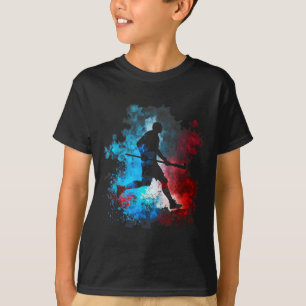 Veldhockey Veldhockeyspeler Vlammen Retro Veld T-shirt