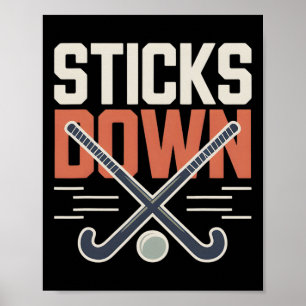 Veldhockey Verdediging Sticks Omlaag Poster