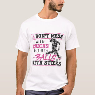 Veldhockey voor volwassenen humor Bemoei je niet m T-shirt