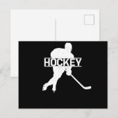 veldhockey wintersport ijshockeyspeler schaats briefkaart (Voorkant / Achterkant)