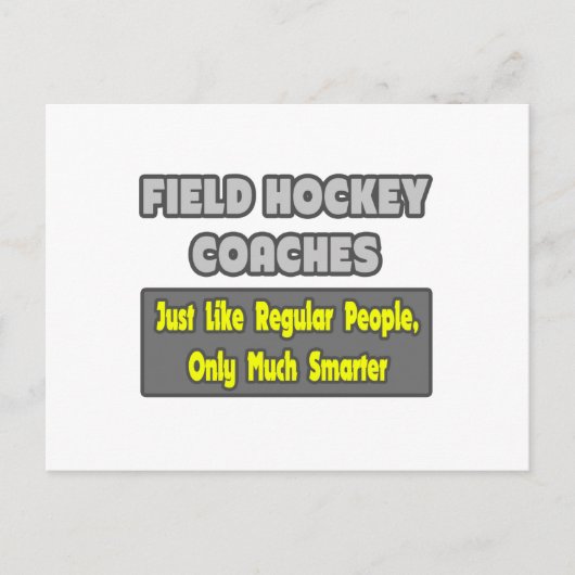Veldhockeycoaches .. slimmer briefkaart (Voorkant)