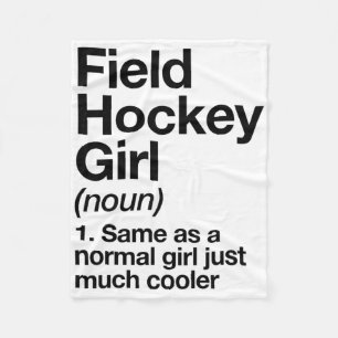 Veldhockeymeisje Definitie Grappig En Sy Sporten  Fleece Deken