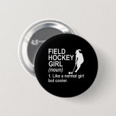 Veldhockeymeisje Definitie Ronde Button 5,7 Cm (Voorkant /achterkant)
