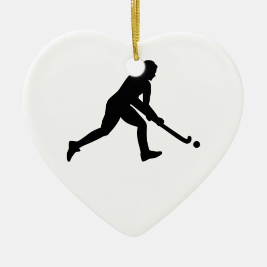 Veldhockeymeisje Keramisch Ornament (Voorkant)