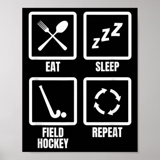 Veldhockeyroutine poster (Voorkant)