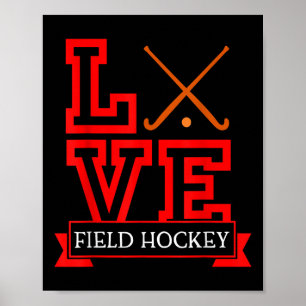 Veldhockeyseizoen Stick En Puck-fun Veldhockey Poster