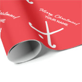 Veldhockeyspeler Kerst inpakpapier (Rol Hoek)