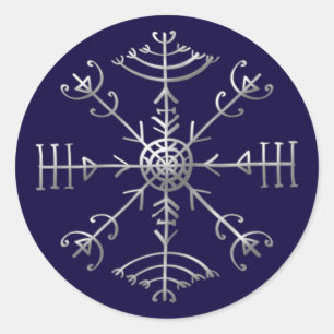 Veldismagn, IJsland, Bescherming, Rune, Magic Ronde Sticker