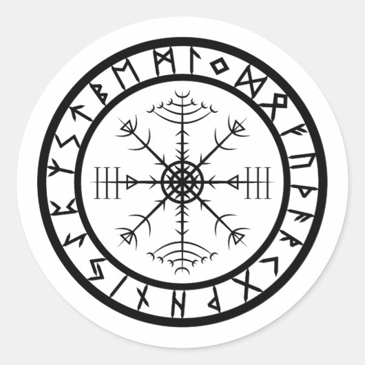 Veldismagn - Rune Circle Ronde Sticker (Voorkant)