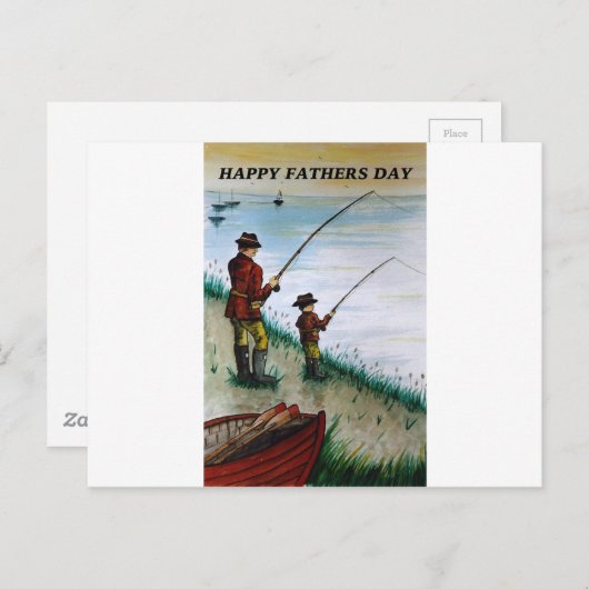 Veldkaart voor vaders dag briefkaart (Voorkant / Achterkant)