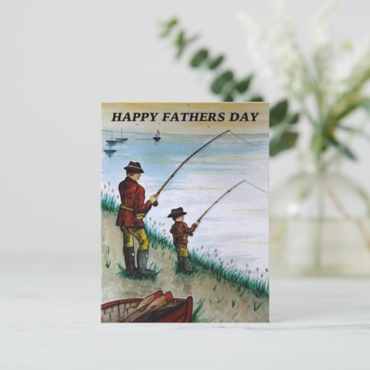 Veldkaart voor vaders dag briefkaart (Staand voorkant)