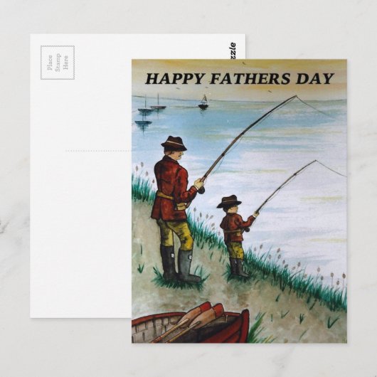 Veldkaart voor vaders dag briefkaart (Voorkant / Achterkant)