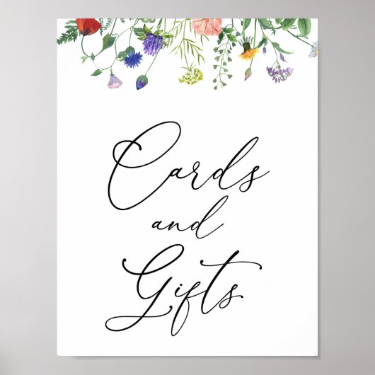 Veldkaarten voor wilde bloemen en steuntaarten poster (Voorkant)