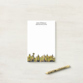 Veldlijnnacht Aangepast Post-it® Notes (Op bureau)