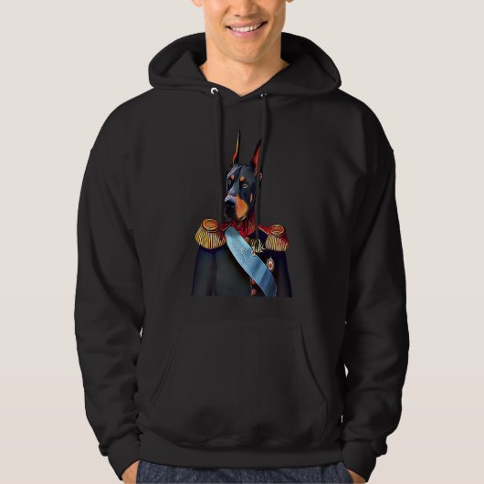 Veldmaarschalk Doberman Pinscher Hoodie (Voorkant)
