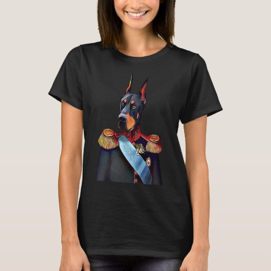 Veldmaarschalk Doberman Pinscher T-shirt (Voorkant)