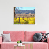 Veldmosterd bij Vineyard Canvas Afdruk (Insitu (Woonkamer))