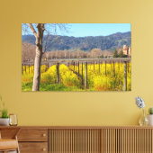 Veldmosterd bij Vineyard Canvas Afdruk (Insitu (Woonkamer))