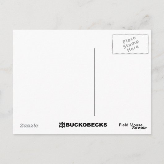 Veldmuis Briefkaart. Briefkaart (Achterkant)