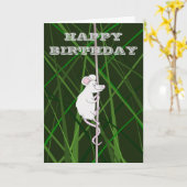 Veldmuis, Gelukkige Verjaardag Kaart (Gele Bloem)