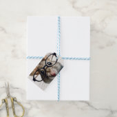 Veldmuis met bril cadeaulabel (Met Touw)