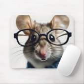 Veldmuis met bril muismat (Met muis)