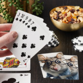 Veldmuis met bril pokerkaarten (Insitu)