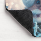 Veldmuis met oorbeschermers muismat (Hoek)